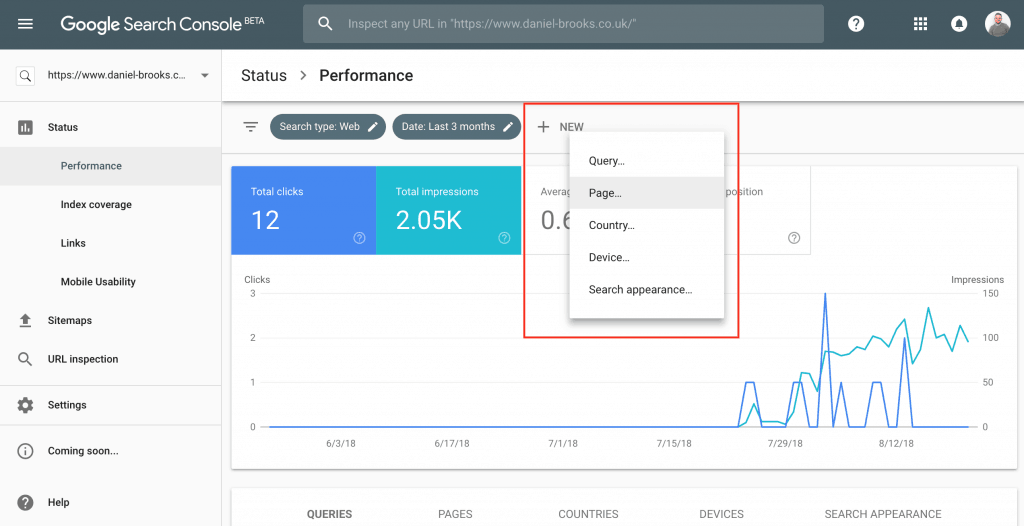 Google Search Console Step Two