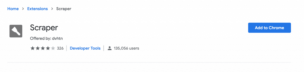 Scraper Chrome Extension